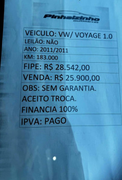 Volkswagen Voyage REPASSE REPASSE
